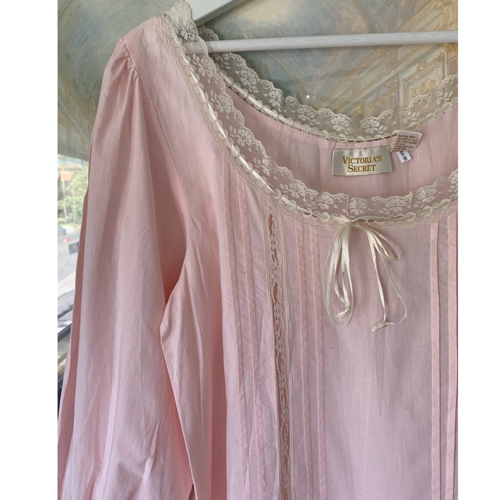 Victoria Secret Gold Label Vintage Romantic Prairie Cottagecore Nightgown Blush - Picture 1 of 5